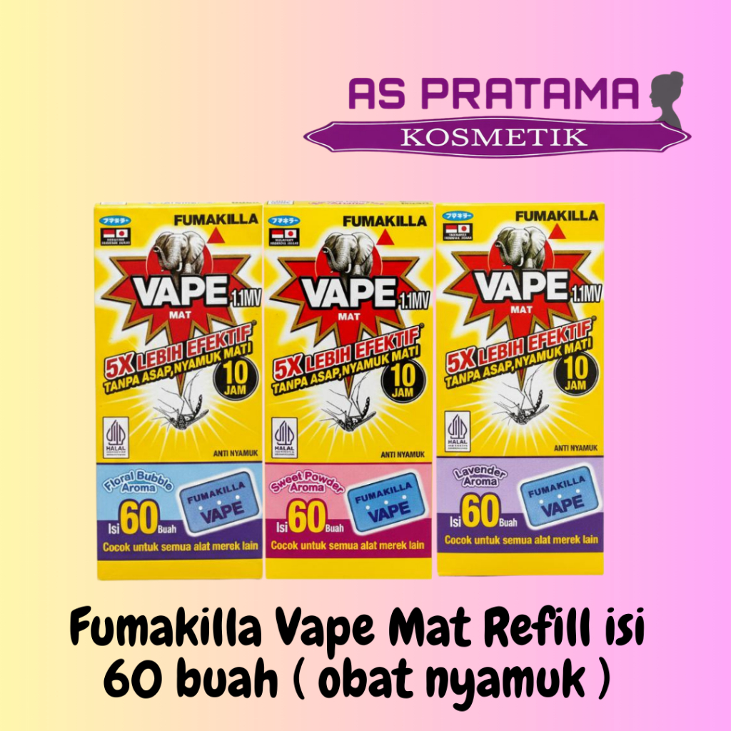 Jual * As Pratama * Fumakilla Vape Mat Refill isi 60 buah ( obat nyamuk ...