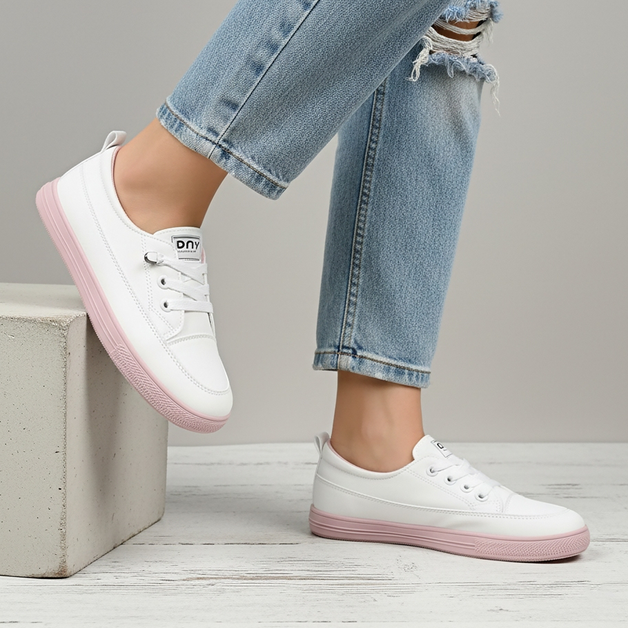 Jual Sepatu Wanita Sneakers Kasual Sepatu Kerja Cewek Simple Sneaker ...