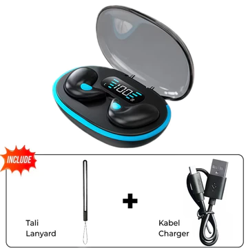 X55 Pro Upgrade (Dengan Tali) Headphone TWS Bluetooth Gaming Nyaman Baterai Awet Tahan Air IPX5