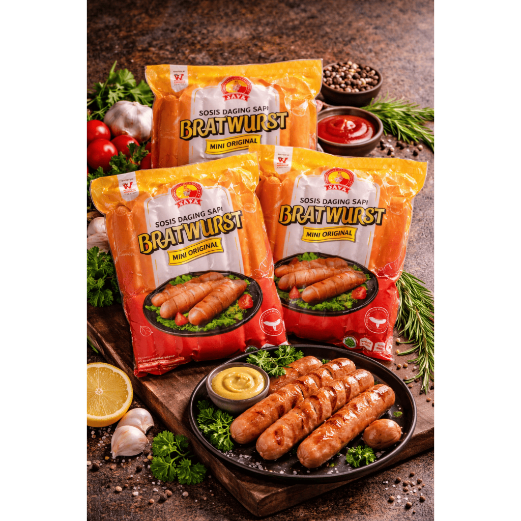 Jual Sosis Bratwurst Mini / Sosis Daging Sapi Frozen / Sosis Sapi Enak ...