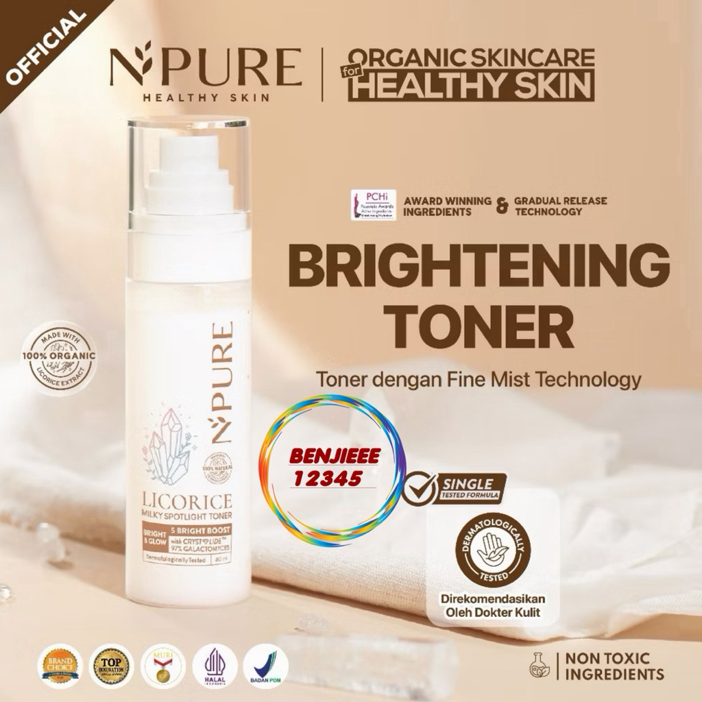 Jual NPURE Licorice Toner milky spotlight N’pure npure n pure ...