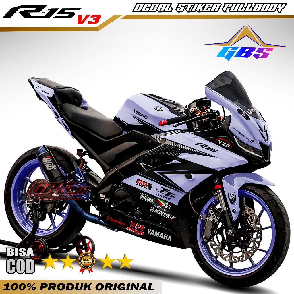 Jual Decal R15 V3 Stiker Decal Variasi Motor R15 V3 Fullbody Motif List ...