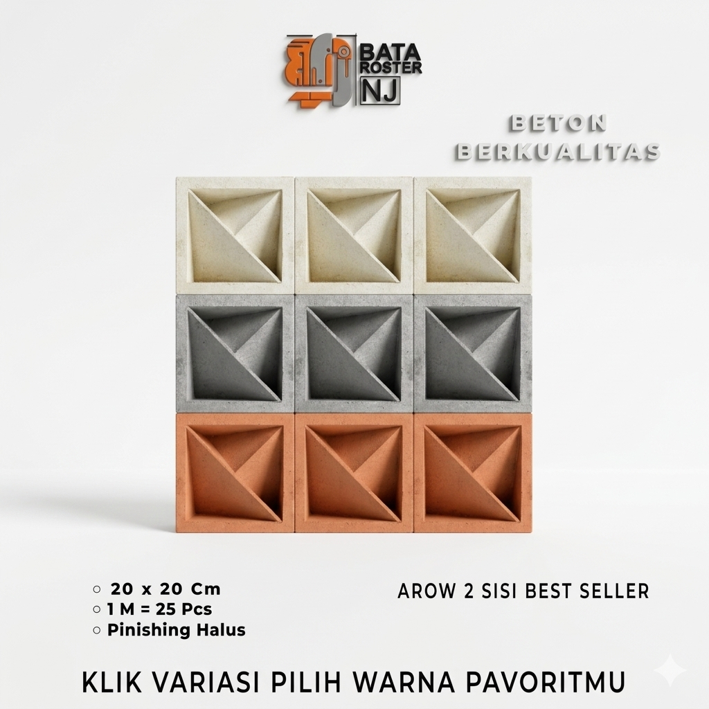 Jual BATA ROSTER NJ - Roster Beton Minimalis, Anti Tampias Arow, Dua ...