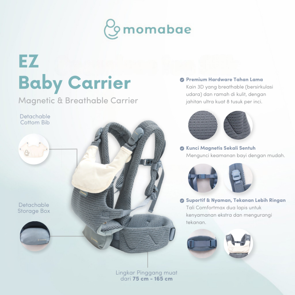 Jual Momabae - EZ Carrier | Baby Carrier M-Shape SSC | Gendongan Anak ...