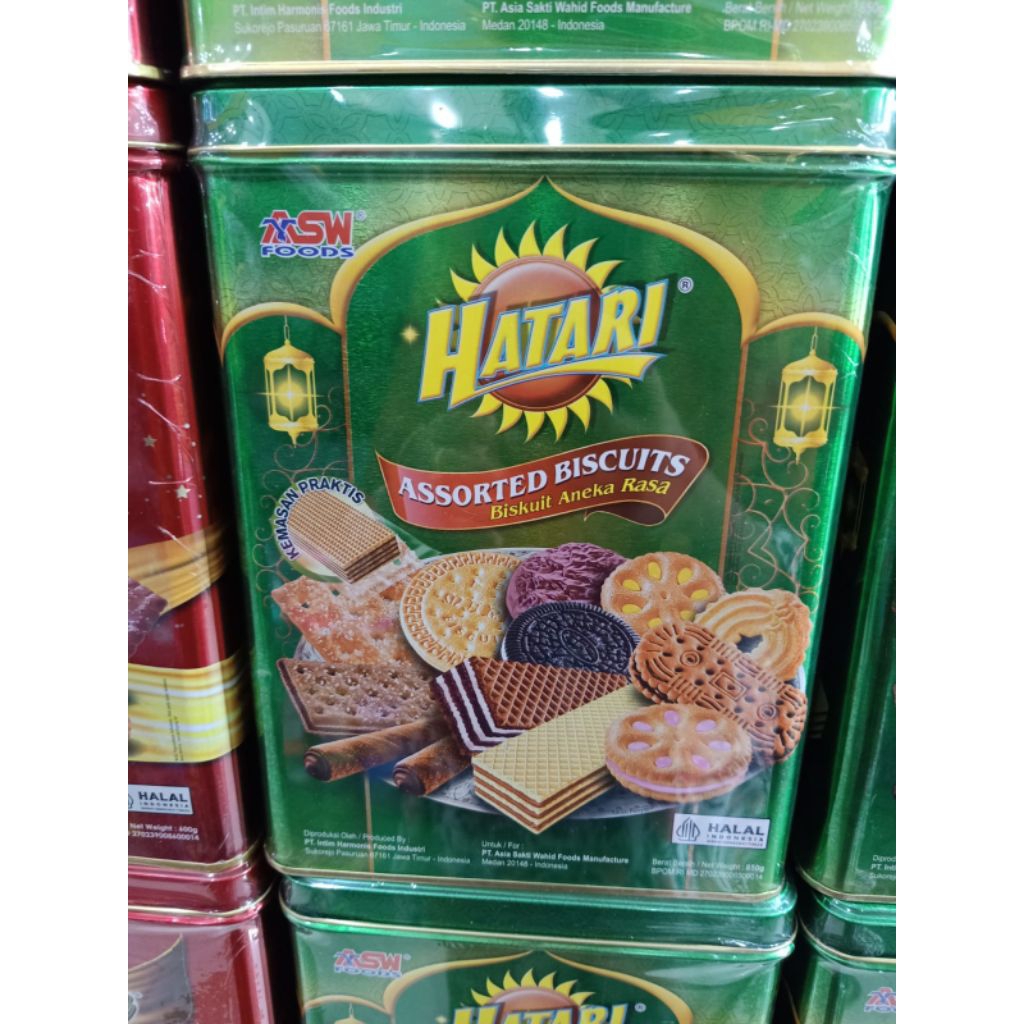Jual Hatari assorted biscuit aneka rasa kaleng kotak 650g | Shopee ...