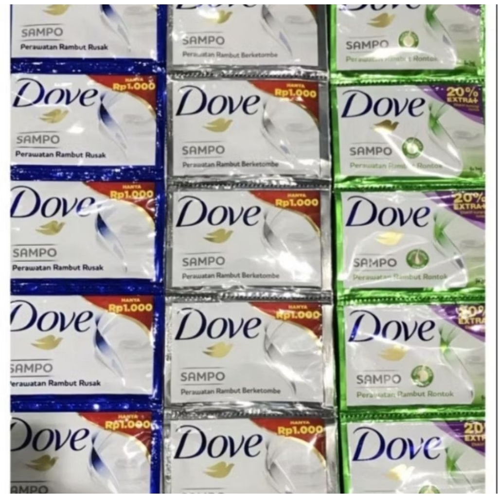 Jual 12 Sachet Shampoo Dove 9ml - Solusi Rambut Rontok, Anti Ketombe ...