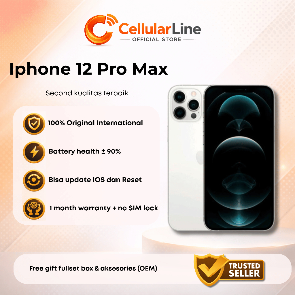 Jual IP 12 PRO MAX 128GB/256GB/512GB SECOND FULLSET MULUS ORIGINAL ...