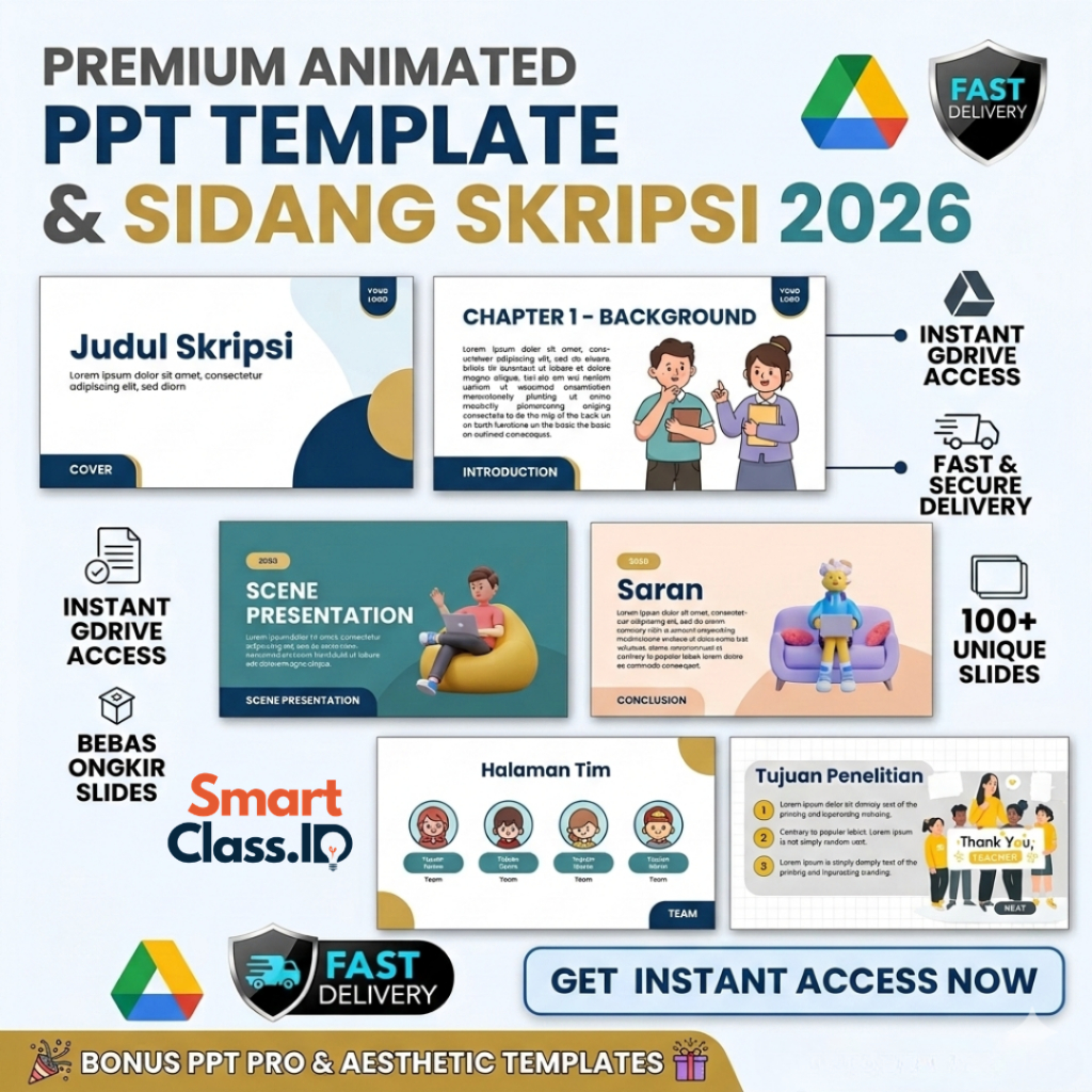 Jual Template PPT Animasi Presentasi Sempro & Sidang Skripsi | Desain ...