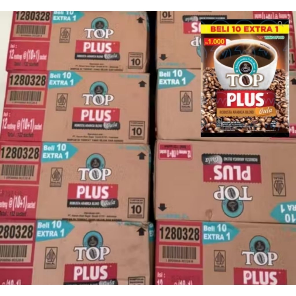 Jual Kopi Top Plus Gula 18 gr 1 Dus Isi 12 Renceng | Shopee Indonesia