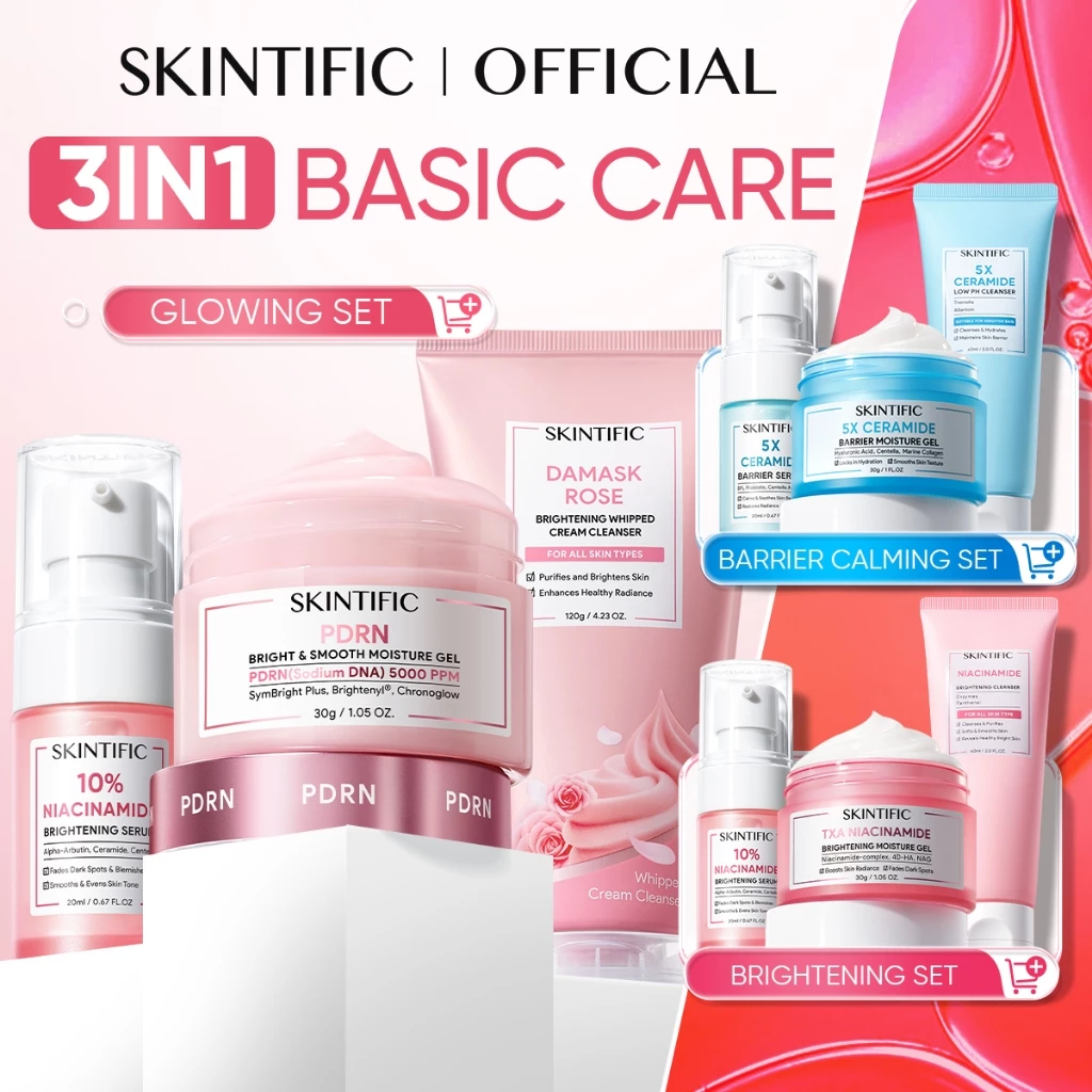 Skintific 3pcs Basic Care Set Glowing Brightening
