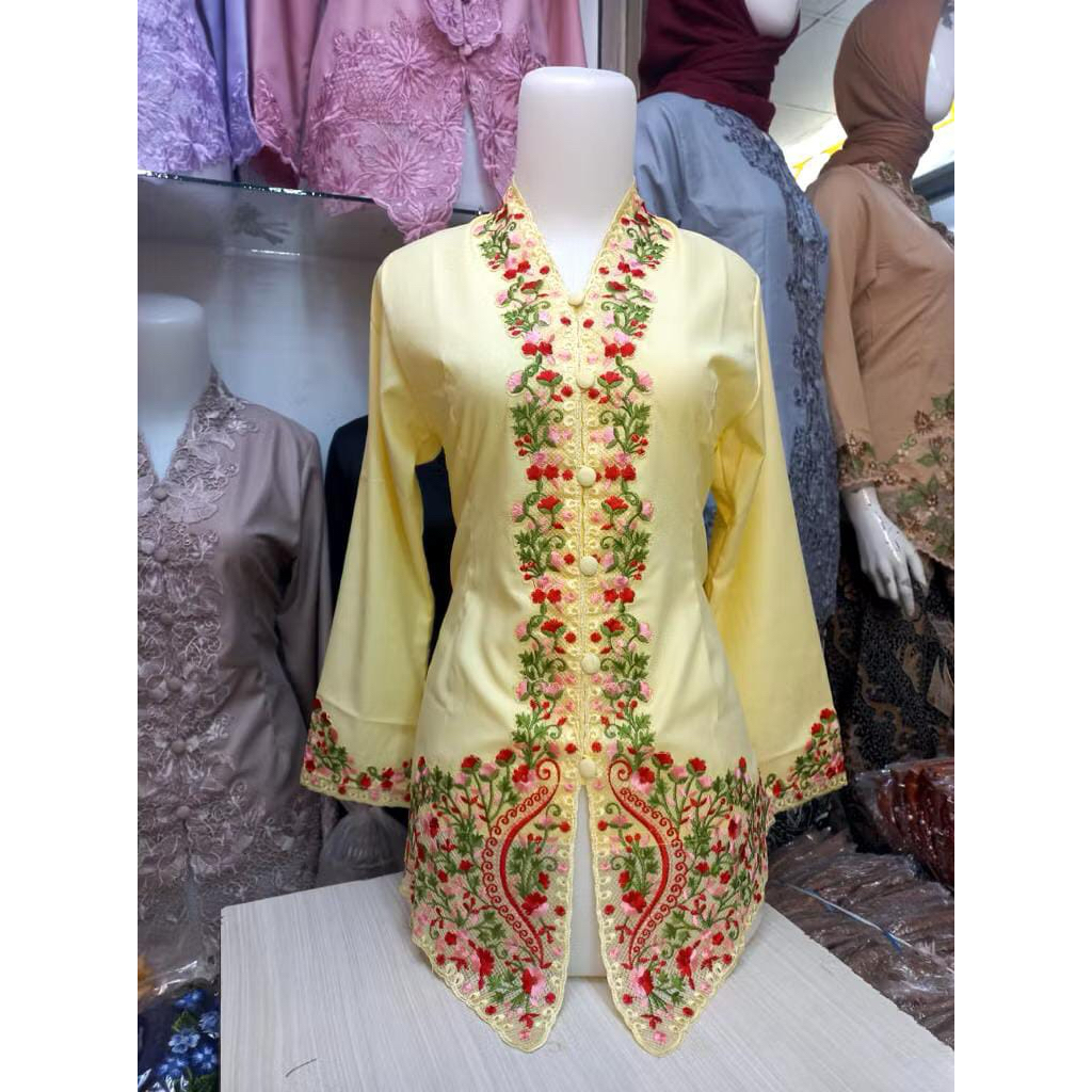 Jual Kebaya encim motip bunga/lengan panjang ukuran jumbo/terbaru ...