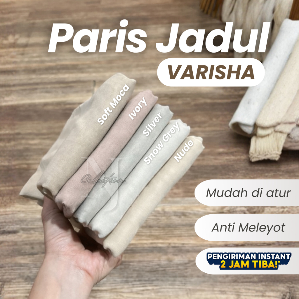 Jual Hijab Segi Empat Paris Varisha | Premium Anti Letoy Jilbab Paris ...