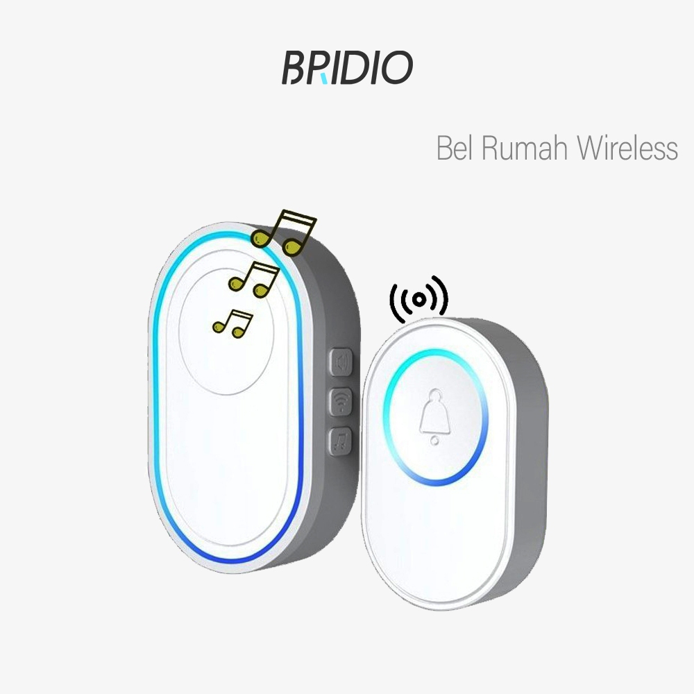 Jual Bridio Bel Rumah Tanpa Kabel Bel Pintu Rumah Wireless Waterproof ...