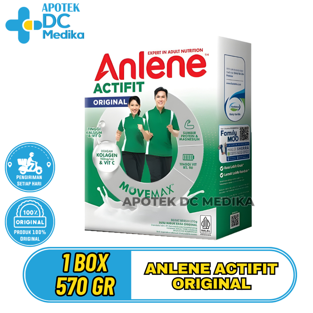 Jual Anlene Actifit Original 570 Gr Susu Bubuk Tinggi Kalsium Untuk ...