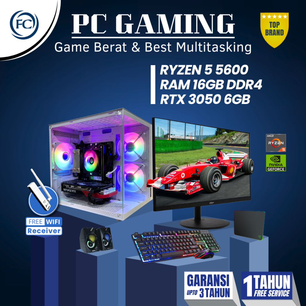PC GAMING / DESIGN / STREAMING RYZEN 5 5600 16GB RTX 3050 6GB