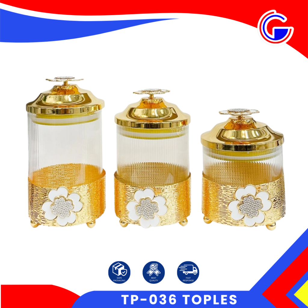 Toples Kaca Kaki Minowa Bloom Gold Garis Bunga Mawar Renda - Lepas Pasang + Tatakan Emas