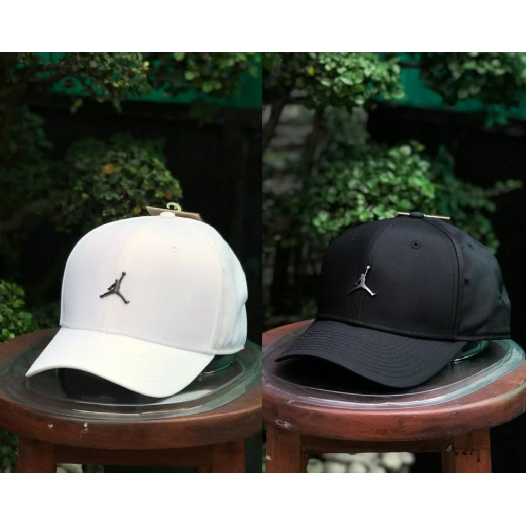 Jual Nike Jordan Rise Structured Metal Cap Black White BNWT ORIGINAL ...