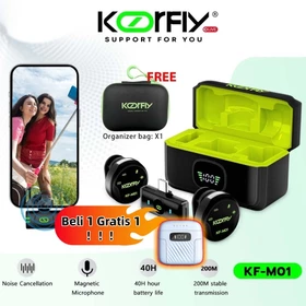 Koorfly Kf M01 Microphone Konten Kreator Jarak 40m Noise Cancelling Mode Multifungsi
