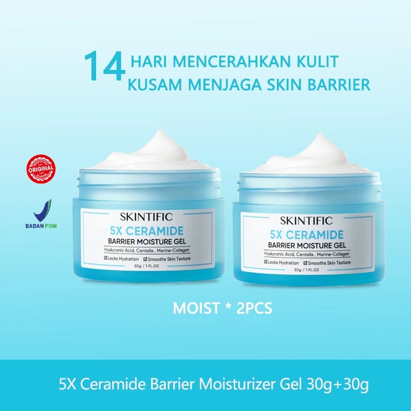 [2pcs] 5X Ceramide Barrier Moisturizer Wajah 30g+30g