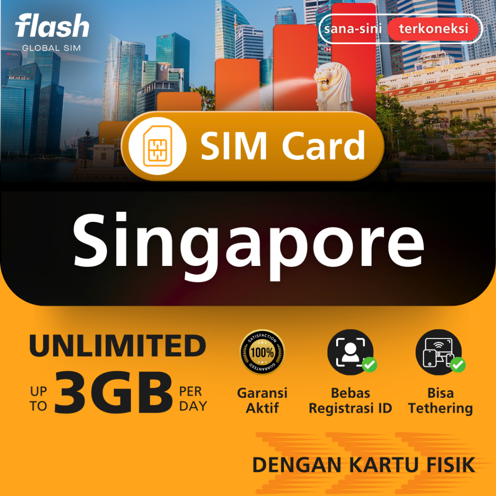 Jual Flash SIM Card Singapore Unlimited Data (Simcard Singapura ...