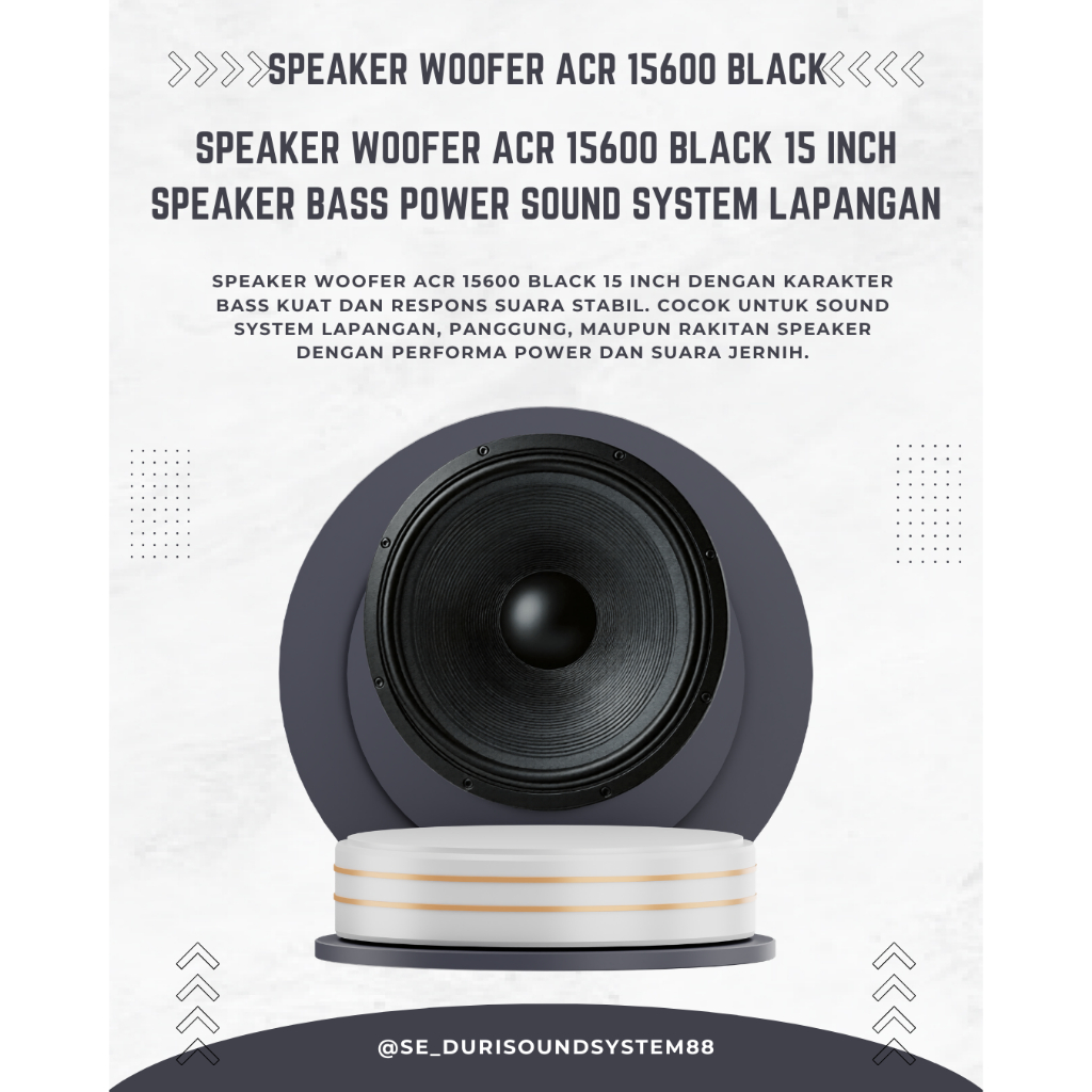 Jual Speaker 15 Inch ACR 15600 Black, speaker 15600 acr black