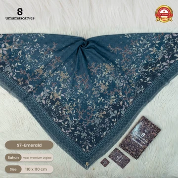 Umamascarves Hijab Box Digital Scarves V.20 Dan Tepi 3d (Tidak Free Brooch)