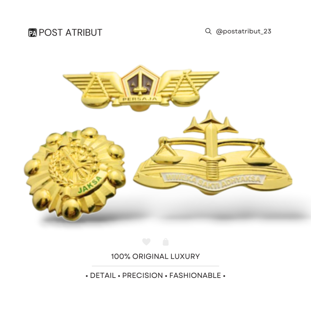 Jual 100% LUXURY Atribut KEJAKSAAN RI / Luxury Brevet Kewenangan Jaksa ...
