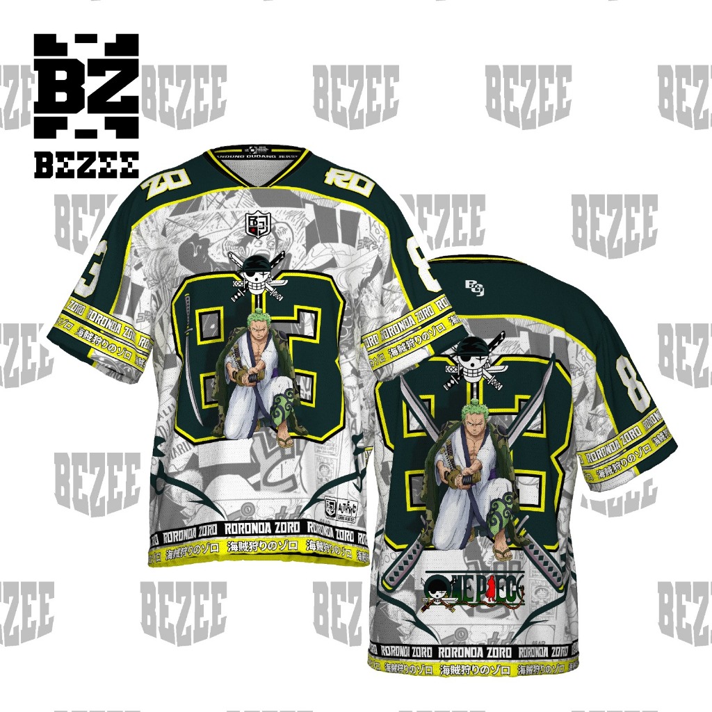 Jual BEZZE JERSEY ZORO ANIME ONE PIECE 83 Kaos Anime Anak Dewasa Full ...