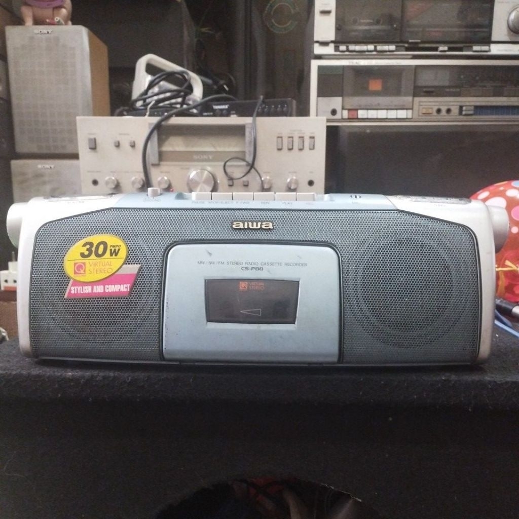 Jual mini compo radio aiwa cs-p88 full original Made in japan | Shopee ...