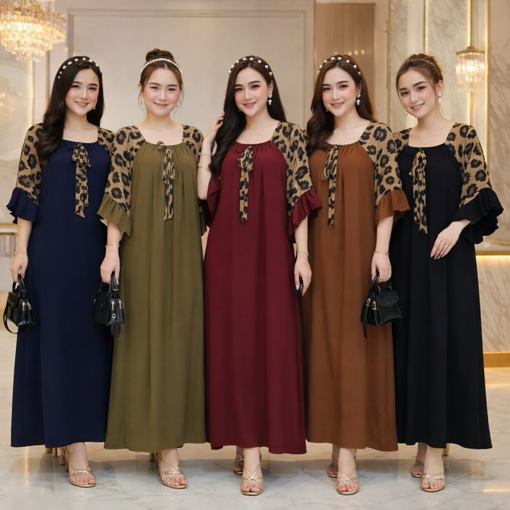 Jual Daster Lalisa Dress Jumbo Macan LD 130 Rayon Tebal | Shopee Indonesia