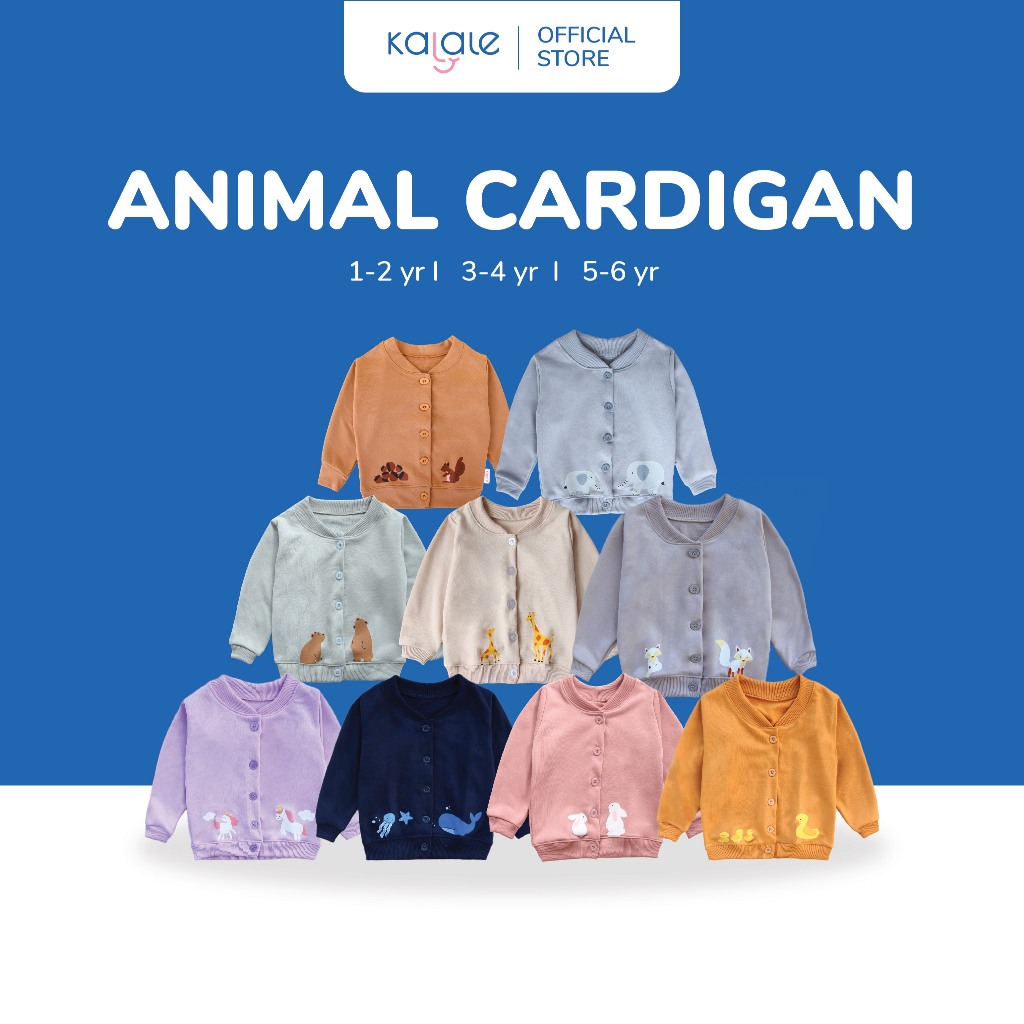 Jual Kalale Cardigan 1-6 Tahun (Atasan Sweater Outer Kancing Karakter ...