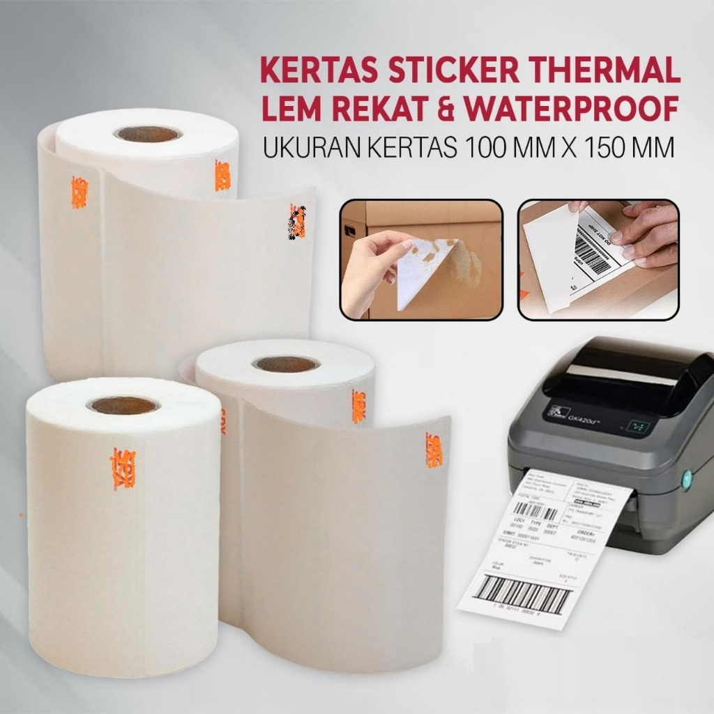 Jual 1 ROLL - Kertas Resi Thermal 250 Lembar 120/150mm 250 PCS / 1 Roll ...