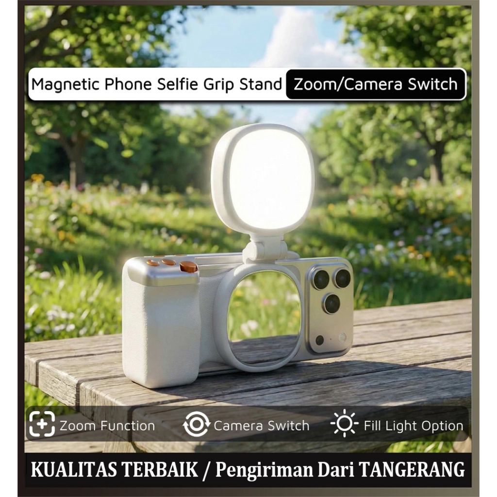 Jual TEEKA Bluetooth Fun Shot Magnetic Grip with Fill Light and MagSafe ...