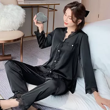Baju Tidur Wanita Satin Premium Piyama Satin Polos Home Dress Korea Home Dress Premium Home