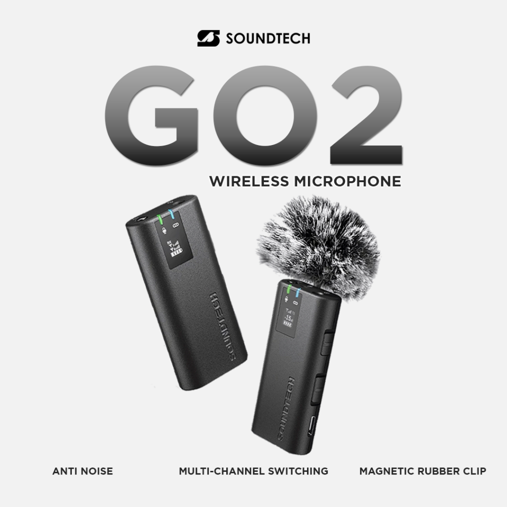 Jual SOUNDTECH GO2 Wireless Microphone System 2.4Ghz with Anti Noise ...