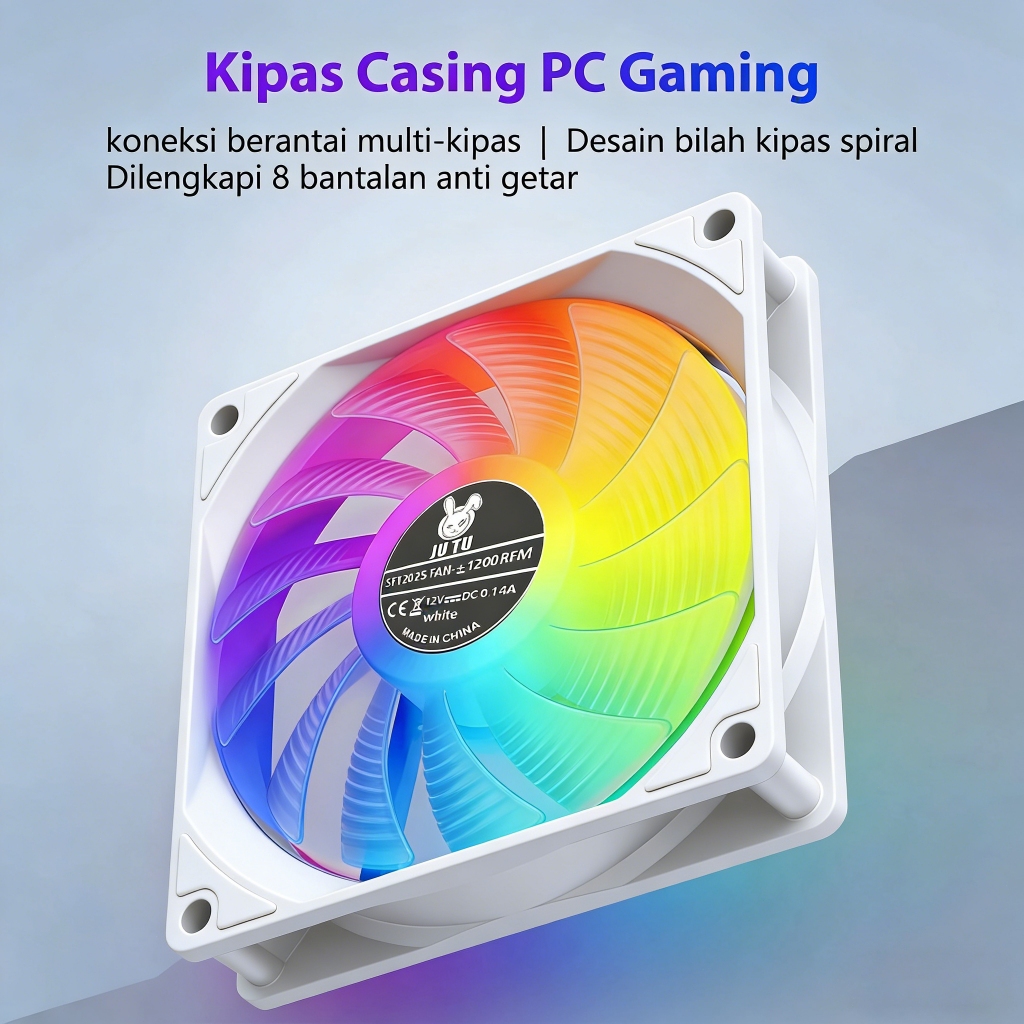 Jual JT Gaming putih RGB Fan High Speed Cooling PC CPU Fan Coolerkipas ...