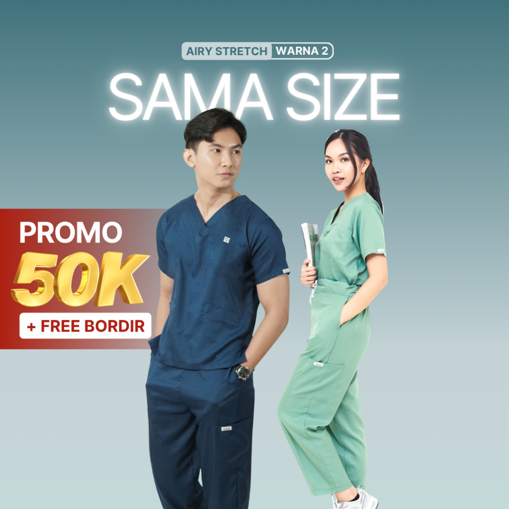 Jual Set [AIRY STRETCH] Warna 2 - Vneck Pendek & Panjang Scrub Baju ...