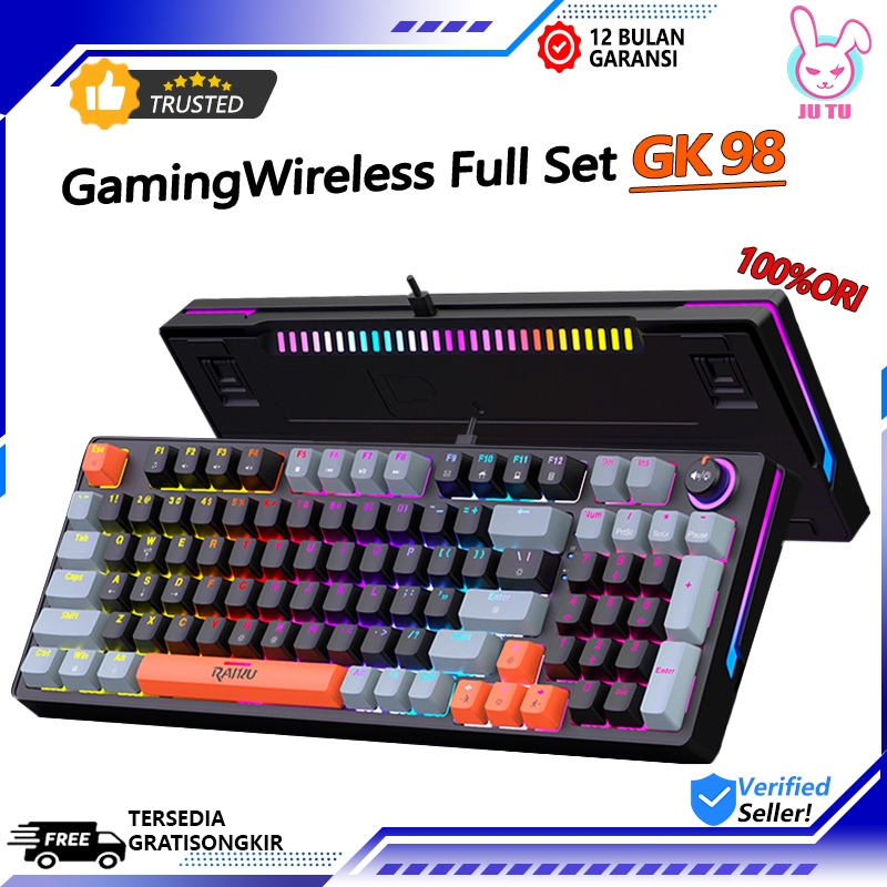 Jual JUTU Mechanical Keyboard 98 Keys – RGB Backlit Gaming Keyboard3 ...