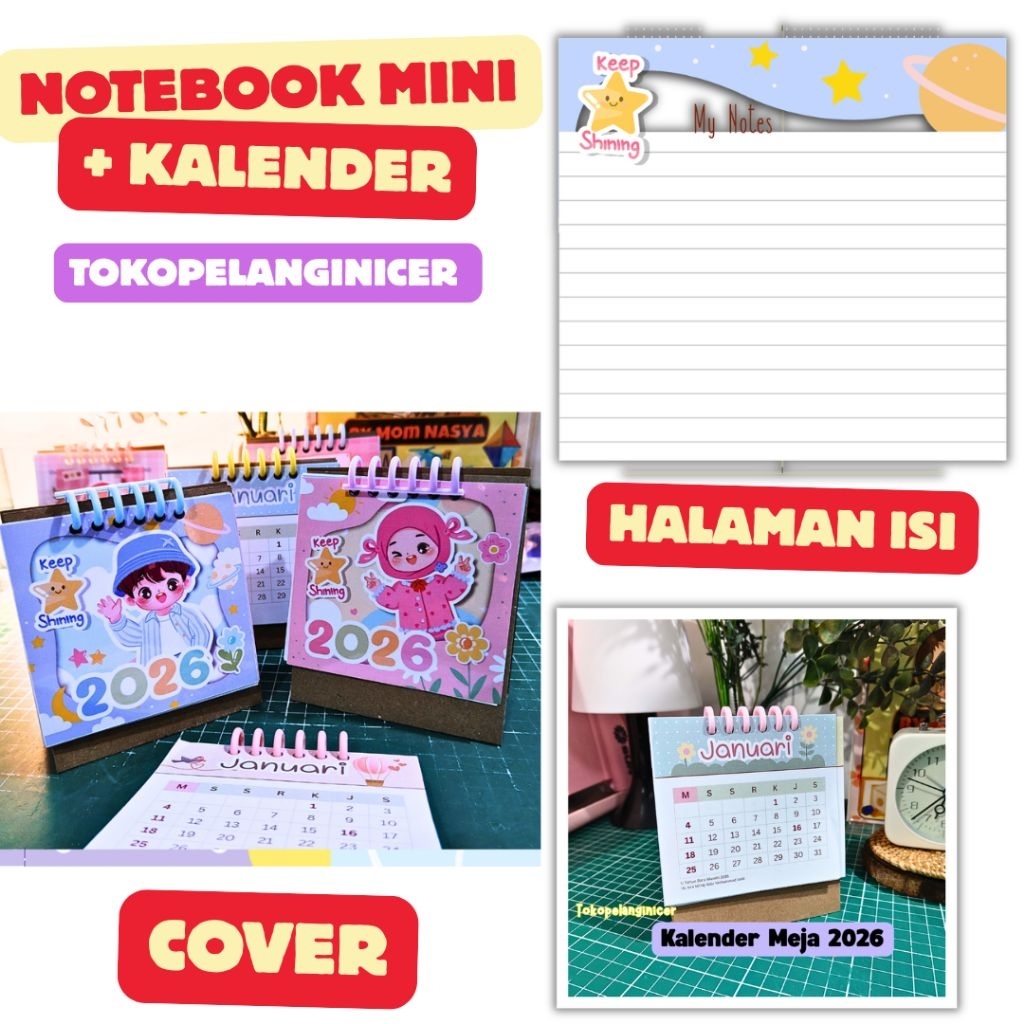 Jual MULTIFUNGSI NOTES +Kalender 2026 Mini / NOTEBOOK MINI + Calendar ...