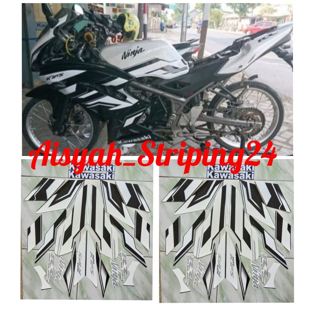 Jual STIKER STRIPING LIS BODY MOTOR KAWASAKI NINJA RR SE 2015 PUTIH ...