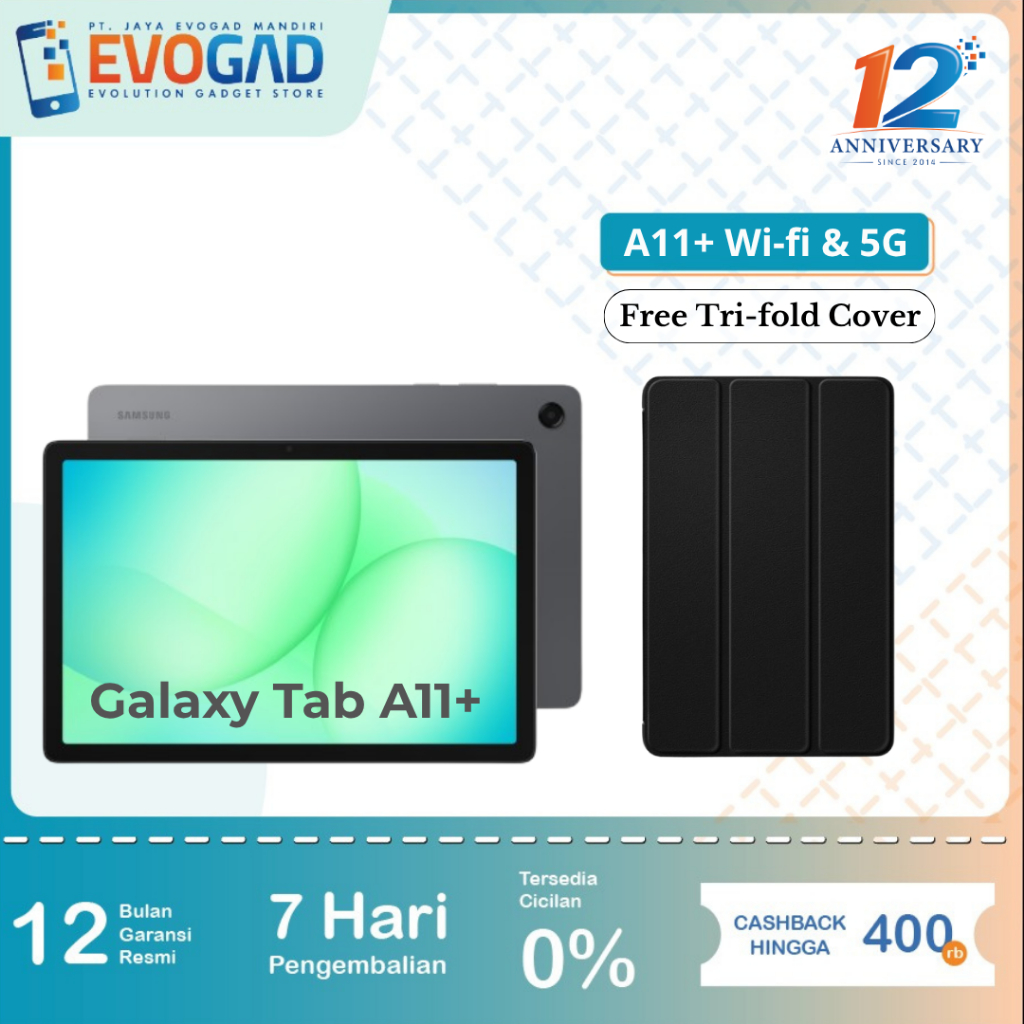 Jual Samsung Galaxy Tab A11+ 5G 6/128GB UHD 4K 11inch 90Hz, Dolby Atmos ...