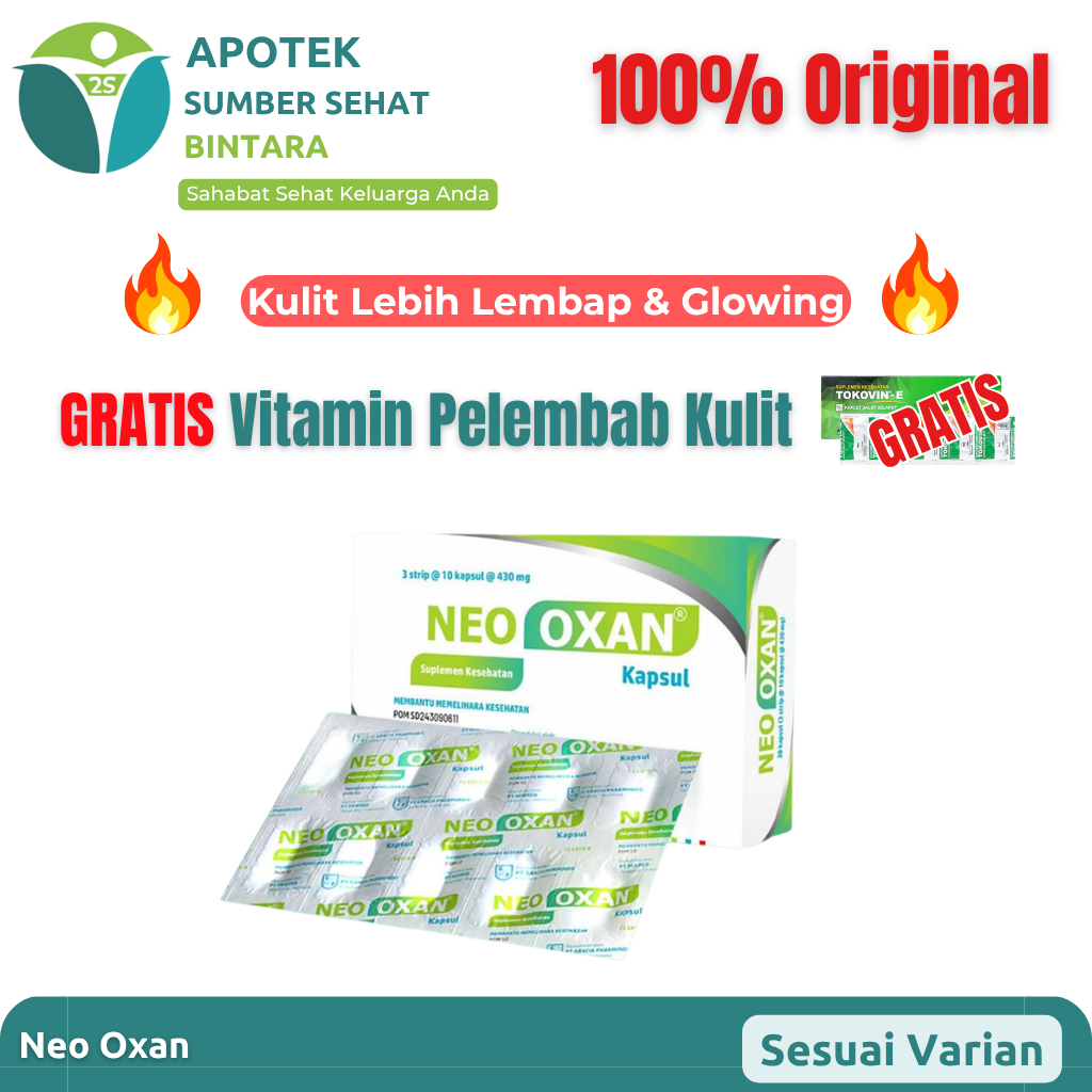 Jual Neo Oxan Kapsul | Astaxanthin & Glutathione – Suplemen Kecantikan ...