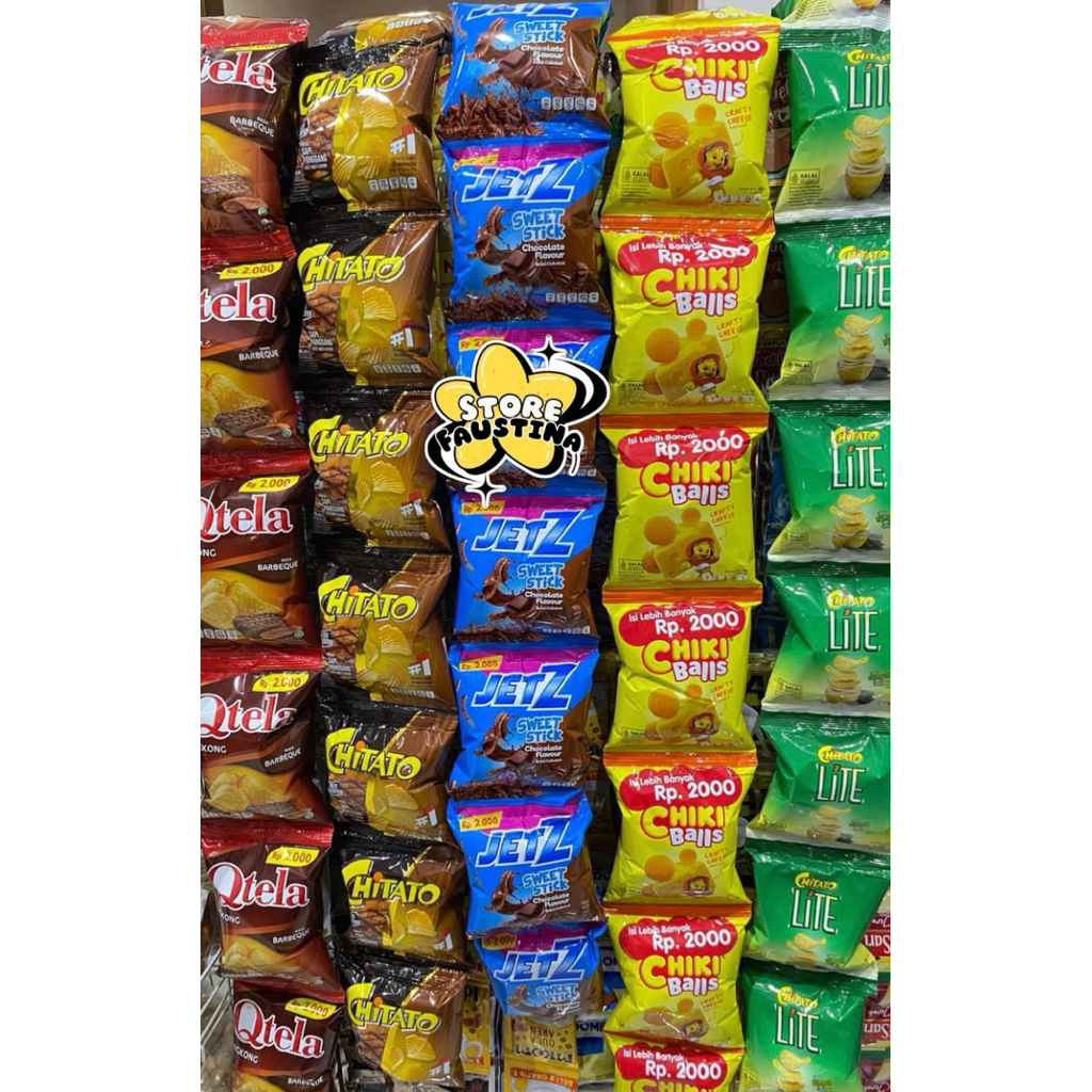 Jual ANEKA CHIKI RENTENGAN 10 SACHET /JETZ/QTELA/CHITATO/ LITE/TARO ...