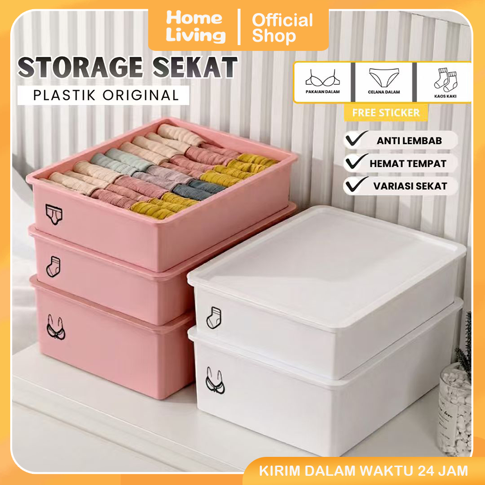 Jual Homeliving Kotak Penyimpanan Serbaguna Box Container Plastik ...
