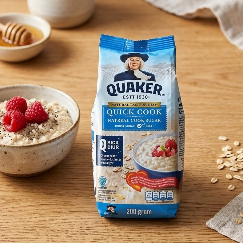 Jual QUAKER OATMEAL MERAH 200GR / QUAKER OATMEAL BIRU 200GR / QUAKER ...