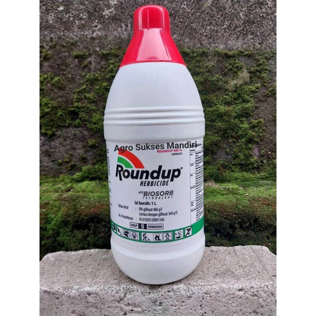 Jual Roundup 486 SL Herbisida Obat Pembasmi Rumput Liar 1 Liter ...
