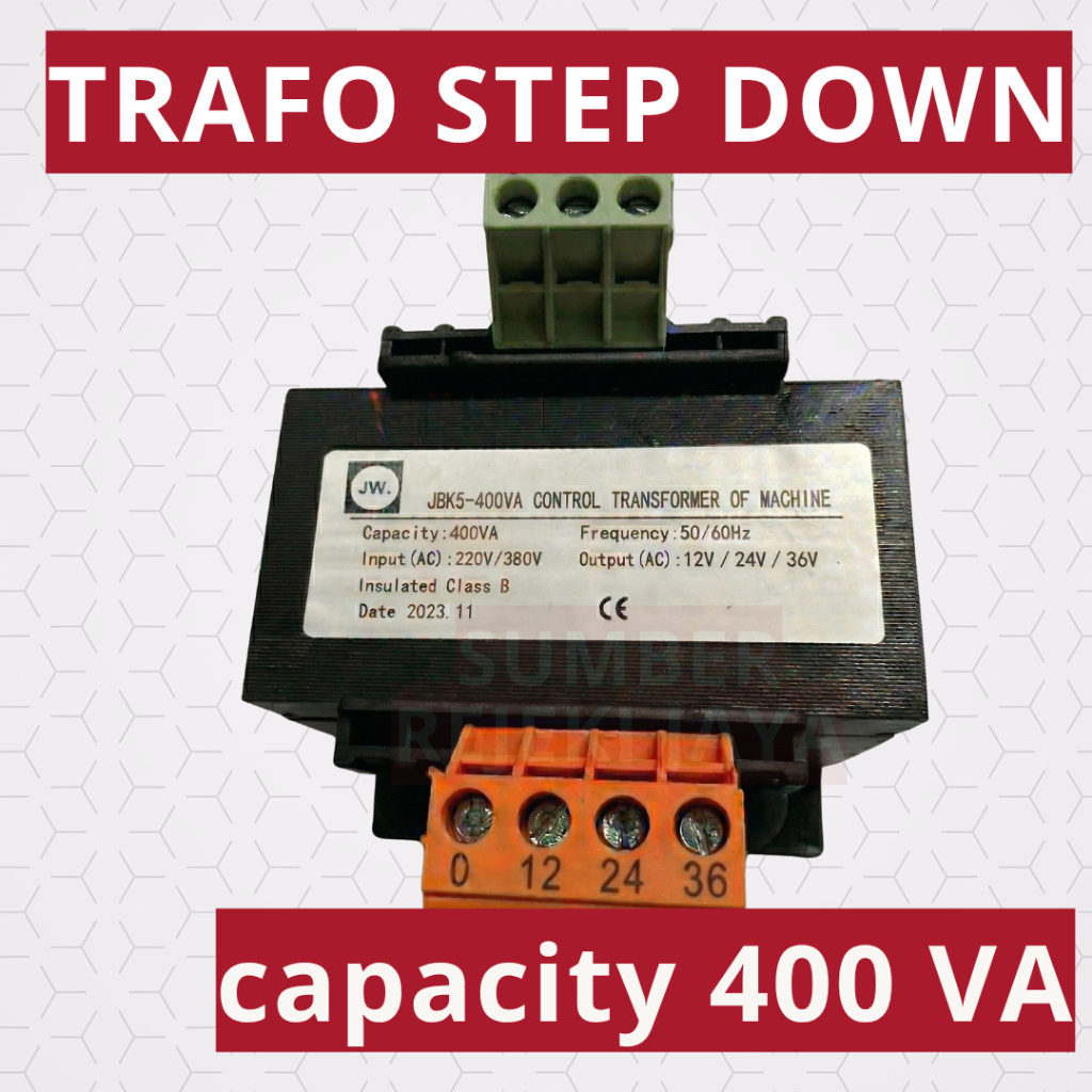 Trafo Multi Control Transformer Step Down 400VA 380V / 220V ke 12V 24V 36V 48V 110V JBK5-400