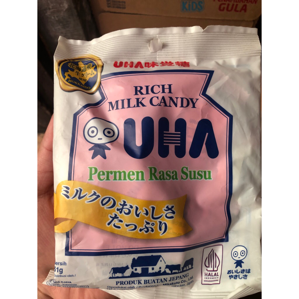 Jual Permen Susu UHA 42gr - Rasa Matcha, Milk Candy, and Strawberry ...