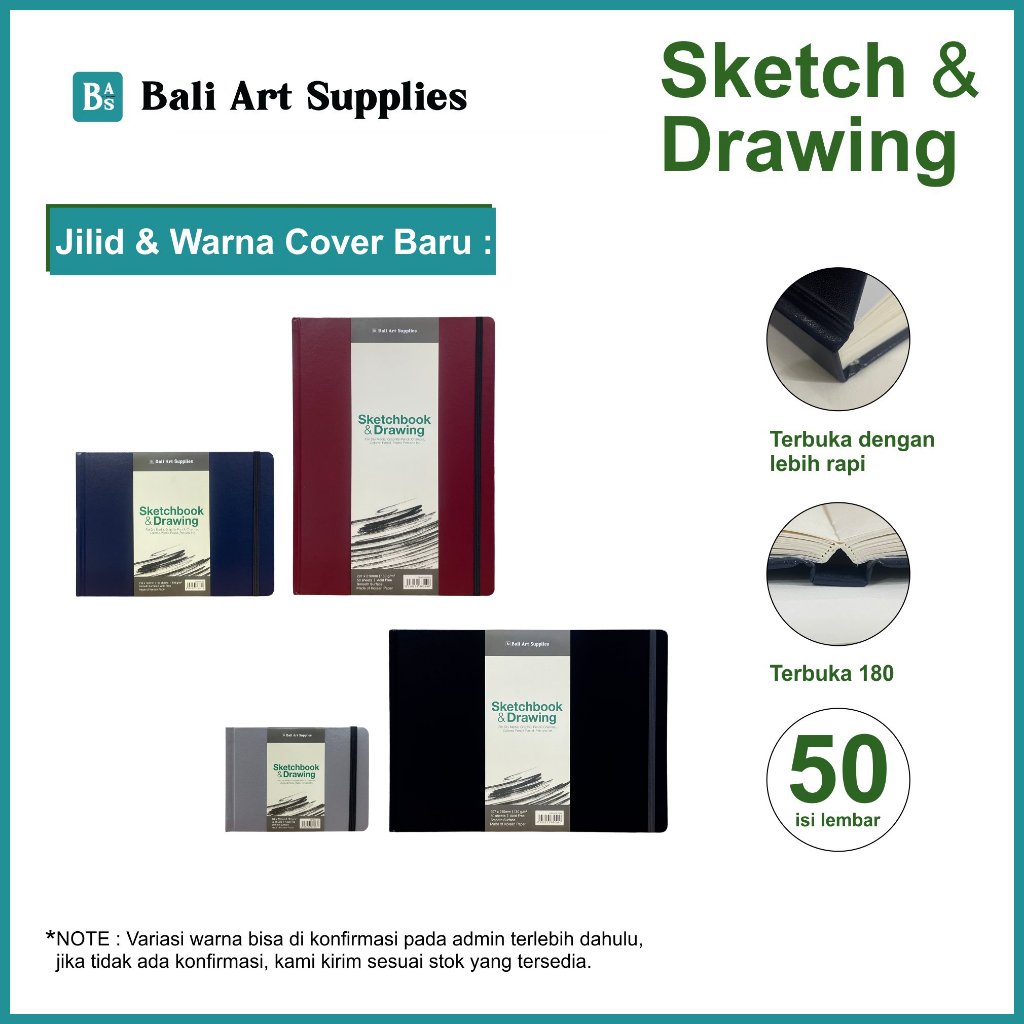 Jual Bali Art Supplies - Sketchbook & Drawing in Sewing Binding