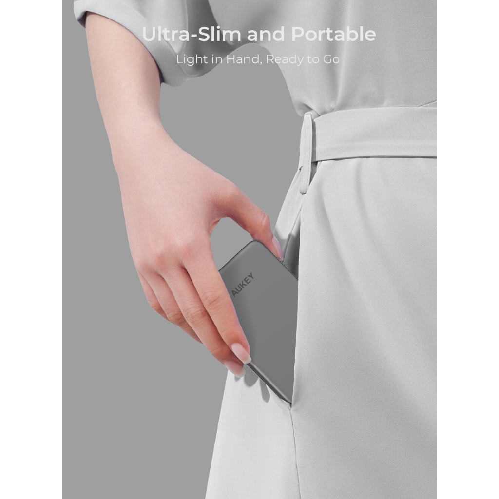 Jual AUKEY PB-MS07 Qi2 Powerbank Magsafe 5000mAh USB-C 20W PD Slim ...
